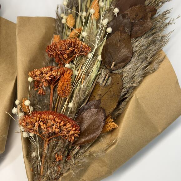 Dried Flower Bouquet Pampas Grain Celosia Yarrow Gift Home Decor 2 Bundles - Picture 7 of 8